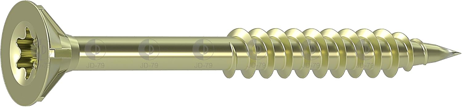Dresselhaus JD-79 – Universalschraube mit Senkkopf und Fräsrippen, I-Stern/Vollgewinde, 3,5 x 16 mm, 1000 Stück, Galvanisch verzinkt gelb Chromatiert, 0/1139/021/   3,5/   16/     /03