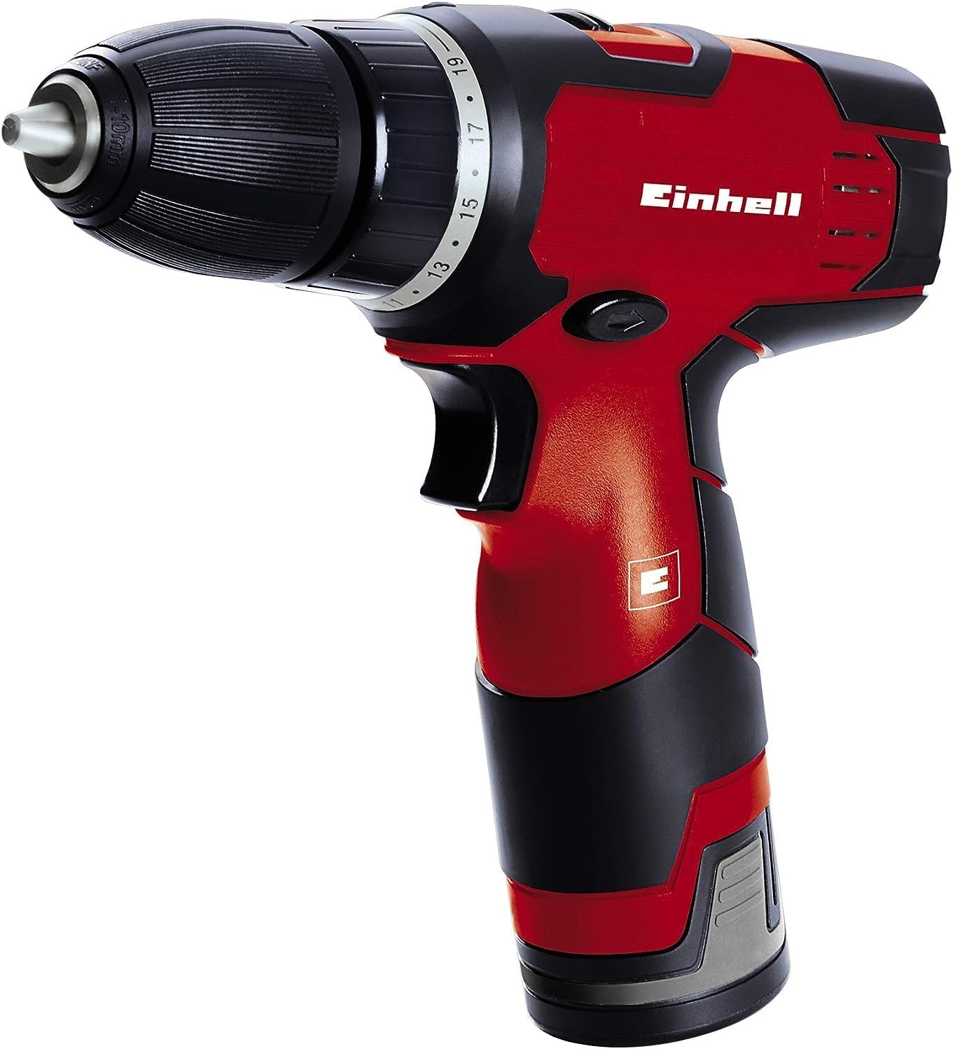 Einhell Akku Bohrschrauber TC-CD 12 Li (Lithium Ionen, 12 V, 1,3 Ah, 2 Gang, 20 Nm, abnehmbares Bohrfutter, LED-Licht, Ladegerät, Koffer)