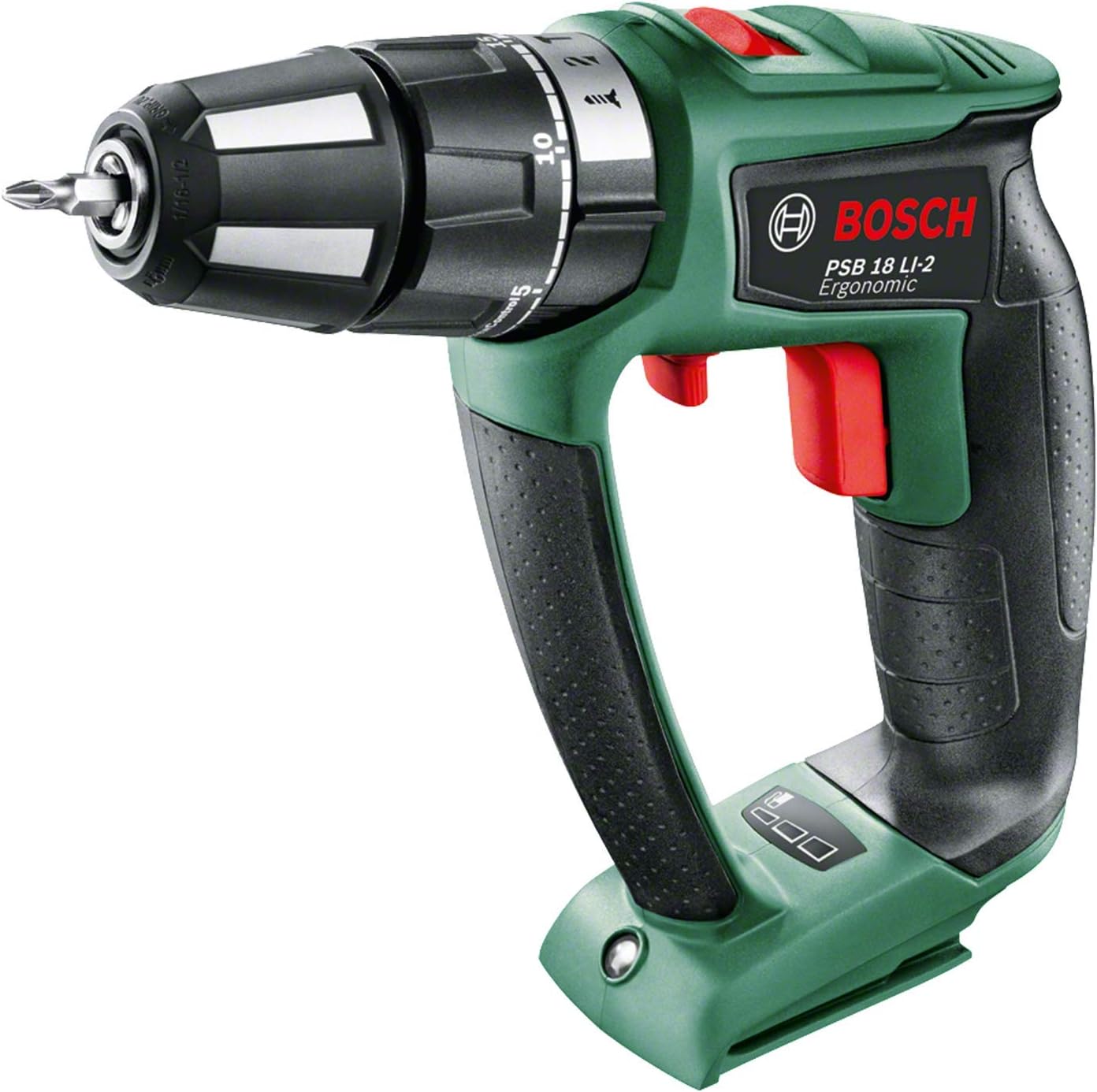 Bosch DIY Akku-Schlagbohrschrauber PSB 10,8 LI-2, Akku, Ladegerät, Doppelschrauberbit, Koffer (10,8 V, 2,0 Ah, Bohr-Ø in Holz 20 mm)