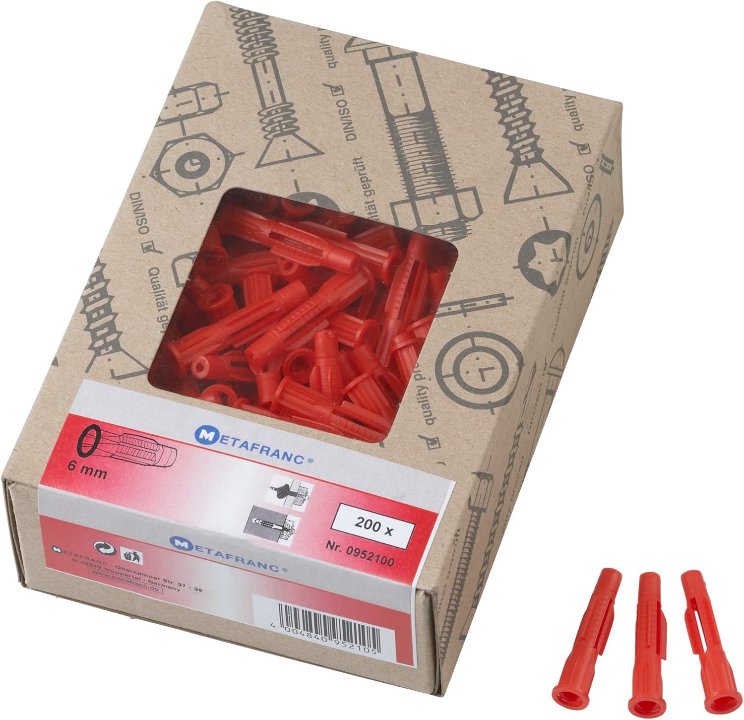 Bosch DIY Dübel (200 Stück, Ø 6 mm)