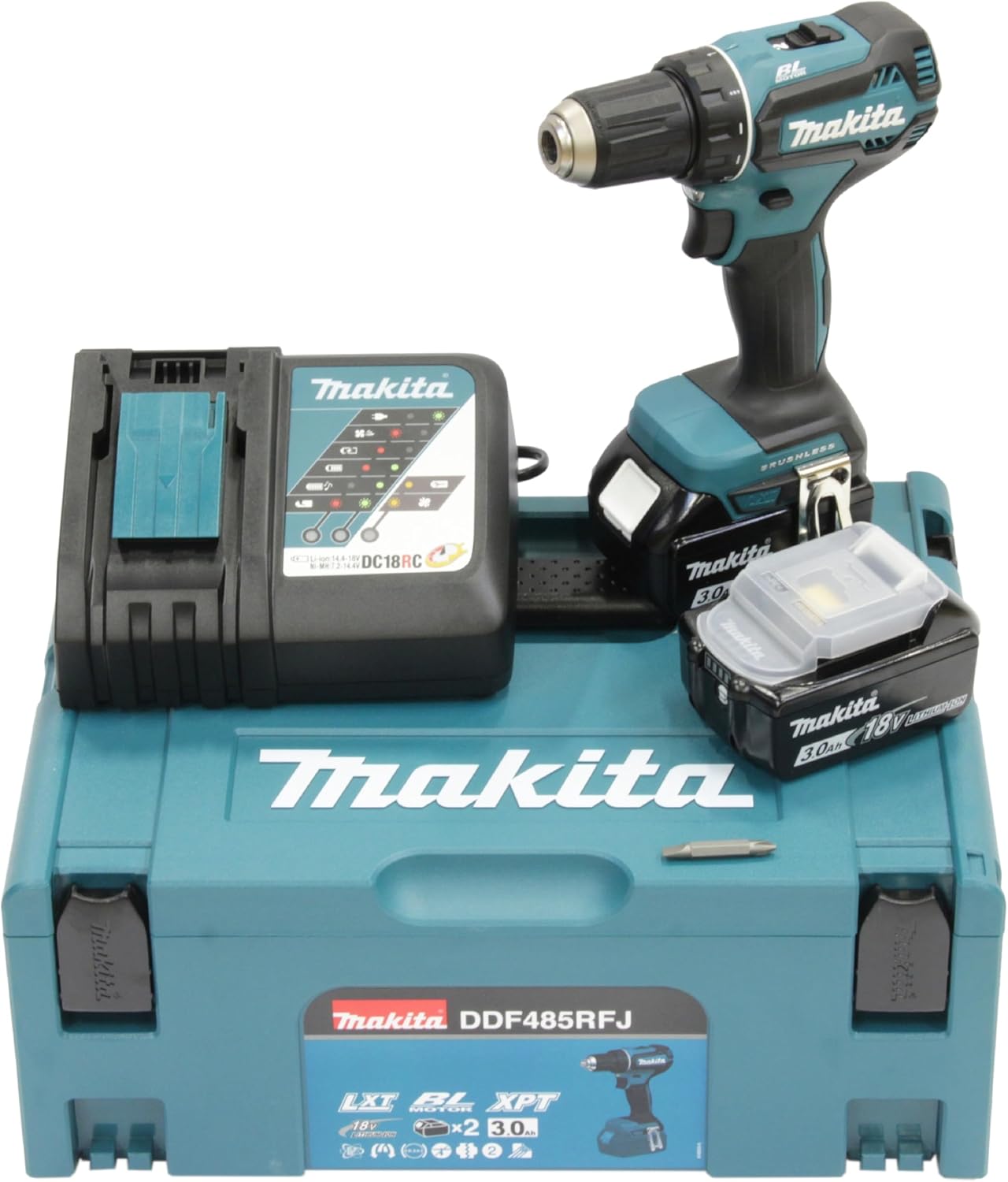Makita Akku-Bohrschrauber (10,8 V, 4,0 Ah, inkl. 2 Akkus und Ladegerät), DF331DSMJ