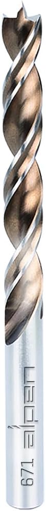 alpen CV Maschinen-Holzspiralbohrer, Durchmesser 4-10 mm, Hartmetall-Steinbohrer Long Life, 2-8 mm als 16-teiliges Set, 801003100