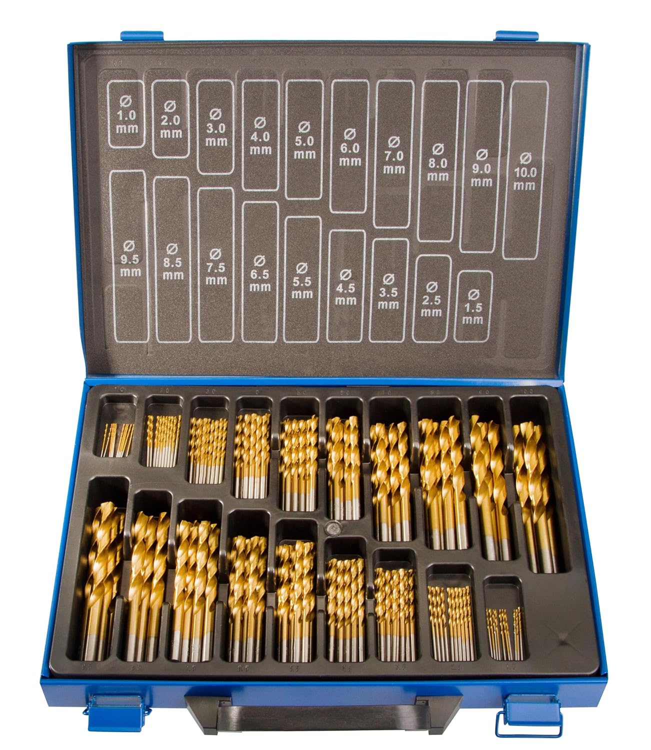 vidaXL HSS Bohrer Set 170-teilig titan-beschichtet