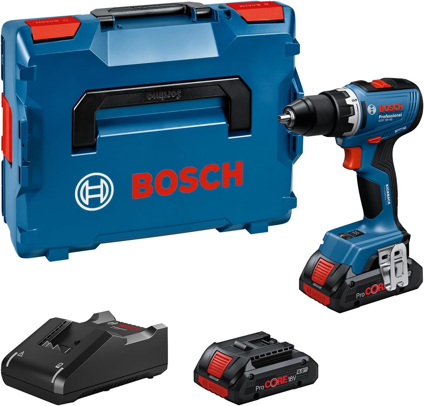 Akkuschrauber Akkubohrer akkuschrauber 18v Bohrschrauber + inkl.2 x Akku, Bohrer & Bit Sets, Ladegerät, Koffer